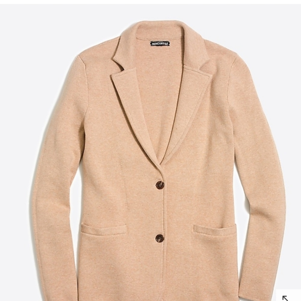 J Crew Sweater Blazer - Heather Camel